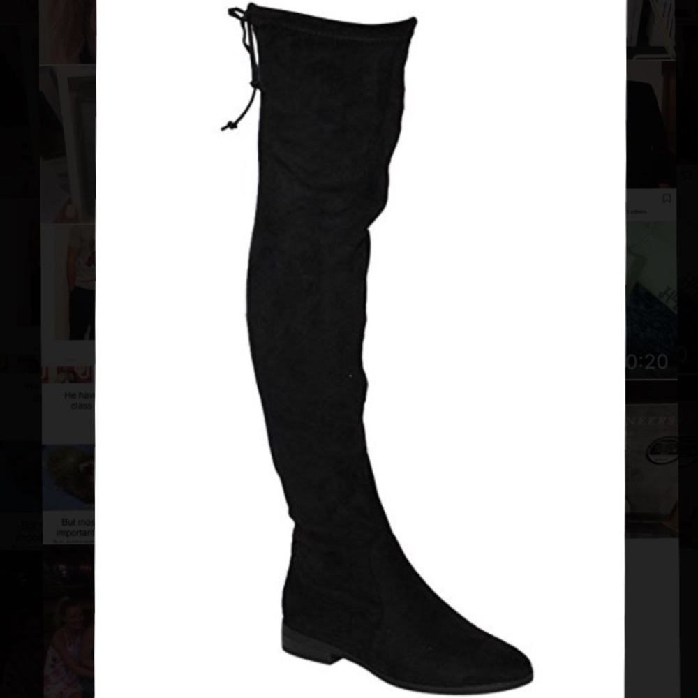 Black Suede Over-the Knee Boots